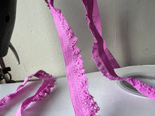 Load image into Gallery viewer, Fuchsia Stretch Lingerie Lace Trim.   Metre Price