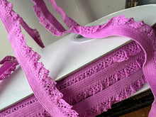 Load image into Gallery viewer, Fuchsia Stretch Lingerie Lace Trim.   Metre Price