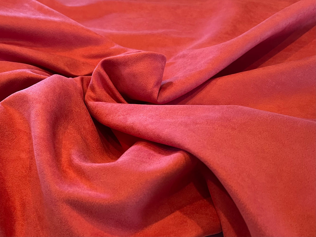 Coral Red UltraSuede 60% off   Price per 1/4 Metre