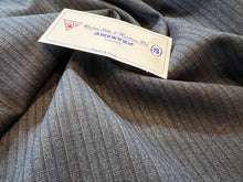 Load image into Gallery viewer, FF#120 Blue &amp; Grey Pinstripe 100% Wool Gabardine Remnant  Super 130&#39;s  75% off!!