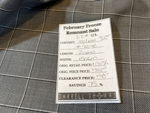 Load image into Gallery viewer, FF#136  Grey Check 100% Wool Gabardine Remnant  Super 130&#39;s  75% off!!
