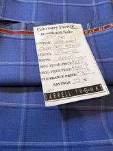 Load image into Gallery viewer, FF#140   Bluebell Plaid Super 130&#39;s 100% Wool Gabardine Remnant