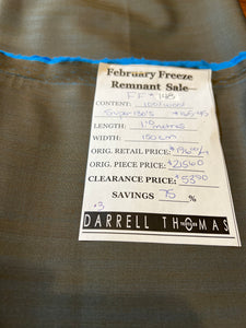 FF#148   Green Shot Super 130's 100% Wool Gabardine Remnant 85% Off