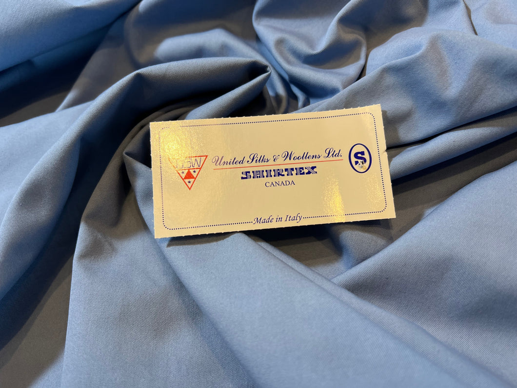 FF#129   Baby Blue 100% Cotton Twill Suiting Remnant     85% off!!  3x Available