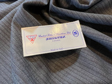 Load image into Gallery viewer, FF#130   Grey Pinstripe 100% Wool Super 130&#39;s Remnant     75% off!!  3x Available