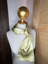 Load image into Gallery viewer, Gold Two Tone Silk Charmeuse Scarf