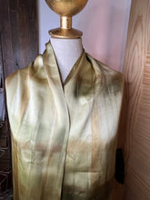 Load image into Gallery viewer, Gold Two Tone Silk Charmeuse Scarf