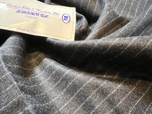 Load image into Gallery viewer, FF#161  Grey Pinstripe 100% Wool Flannel Remnant   75% off!!