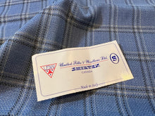 Load image into Gallery viewer, FF#162  Bright blue Check 100% Wool Mesh Remnant   75% off!!