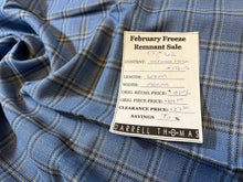 Load image into Gallery viewer, FF#162  Bright blue Check 100% Wool Mesh Remnant   75% off!!