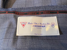 Load image into Gallery viewer, FF#176 Blue Check 100% Wool Remnant Super 130&#39;s    75% off!!
