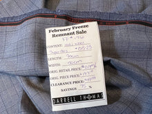Load image into Gallery viewer, FF#176 Blue Check 100% Wool Remnant Super 130&#39;s    75% off!!