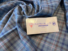 Load image into Gallery viewer, FF#172  Green &amp; Blue Check 100% Wool Remnant   Super 130&#39;s   75% off!!