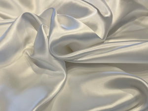 Optic White 100% Silk Charmeuse.      1/4 Meter Price