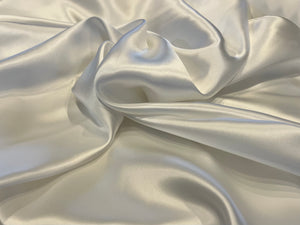 Optic White 100% Silk Charmeuse.      1/4 Meter Price