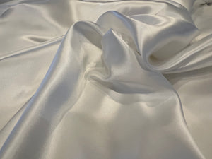Optic White 100% Silk Charmeuse.      1/4 Meter Price