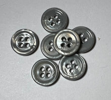 Load image into Gallery viewer, Grey  MOP 4 Hole Button