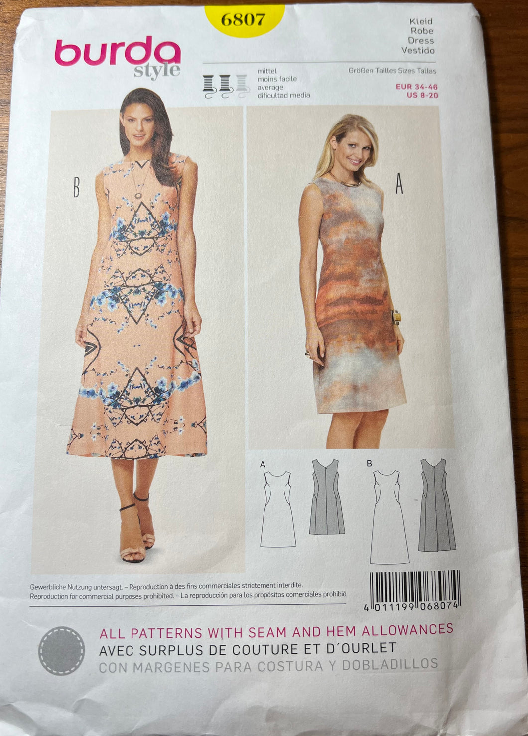 Burda #6807 Size 8-20