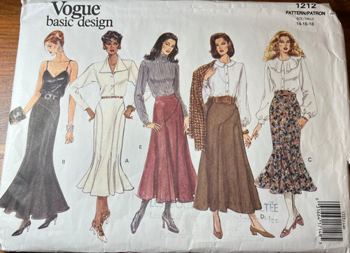Vintage Vogue #1212 Size 14-16-18
