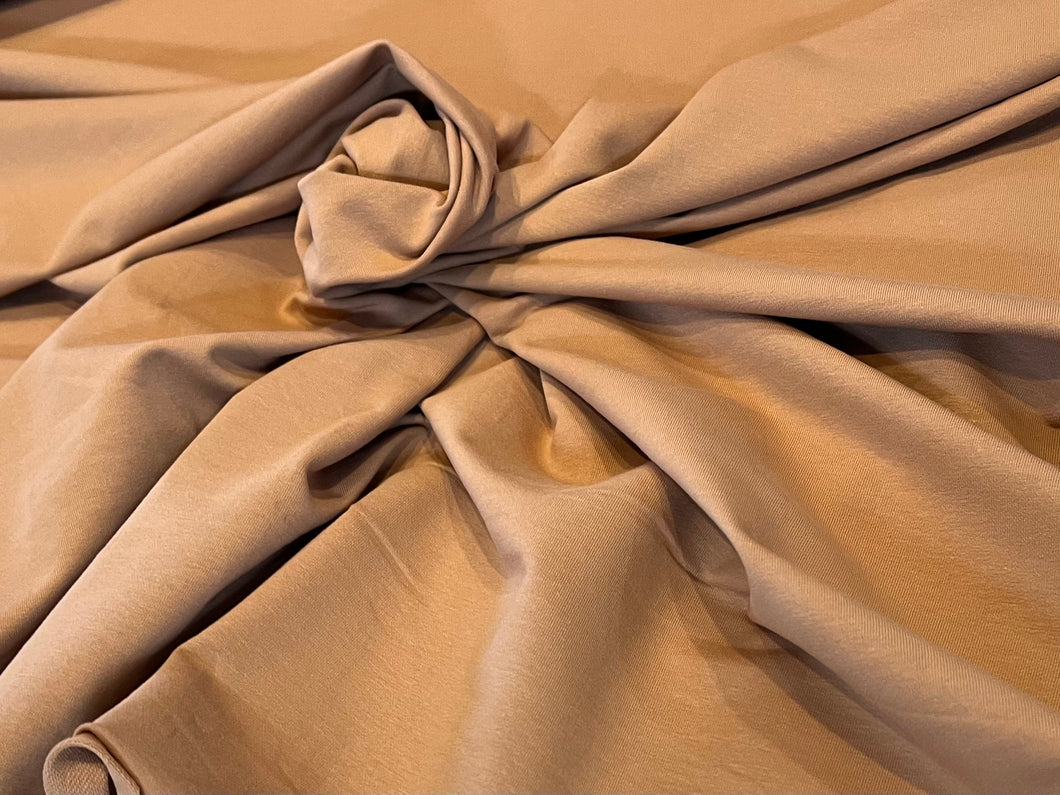 Camel Soft French Terry 94% Cotton 6% Elastane.   1/4 Metre Price