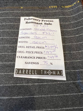 Load image into Gallery viewer, FF#211  Grey Pinstripe 100% Wool Flannel Remnant   75% off!!