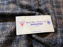 Load image into Gallery viewer, FF#214 Blue &amp; Grey Plaid 100% Wool Flannel Remnant   75% off!!