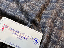 Load image into Gallery viewer, FF#214 Blue &amp; Grey Plaid 100% Wool Flannel Remnant   85% off!!