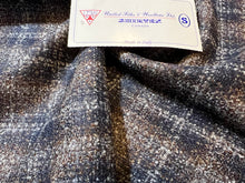 Load image into Gallery viewer, FF#214 Blue &amp; Grey Plaid 100% Wool Flannel Remnant   75% off!!