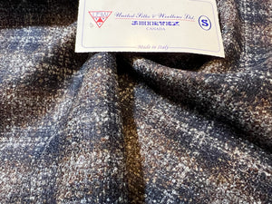 FF#214 Blue & Grey Plaid 100% Wool Flannel Remnant   85% off!!