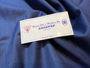 FF#216 Royal Blue Striped 100% Wool Gabardine Super 130's  Remnant   75% off!!