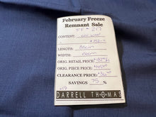 Load image into Gallery viewer, FF#217 Royal Blue  100% Wool Gabardine   Remnant   75% off!!