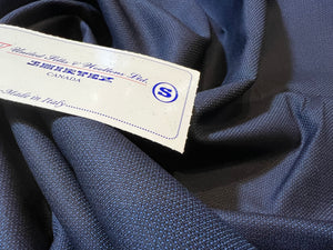 FF#222   Navy Blue 100% Wool Gabardine Remnant   Super 150's 75% off!!