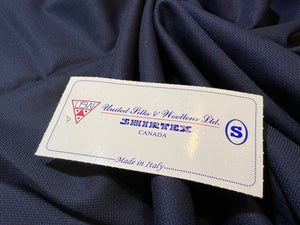 FF#222   Navy Blue 100% Wool Gabardine Remnant   Super 150's 75% off!!