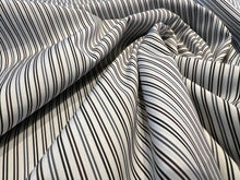 Load image into Gallery viewer, Grey, Brown &amp; Black Striped Italian 100% Cotton Shirting    1/4 Meter Price