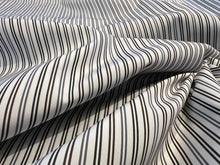 Load image into Gallery viewer, Grey, Brown &amp; Black Striped Italian 100% Cotton Shirting    1/4 Meter Price