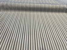 Load image into Gallery viewer, Grey, Brown &amp; Black Striped Italian 100% Cotton Shirting    1/4 Meter Price