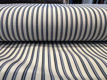 Load image into Gallery viewer, Shades of Blue Striped Italian 100% Cotton Shirting    1/4 Meter Price