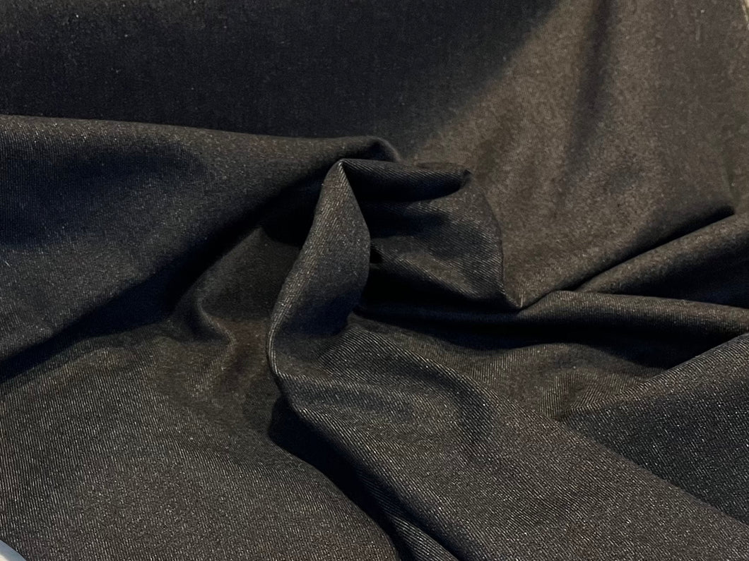 10 oz. Black 100% Cotton Denim.     1/4 Metre Price