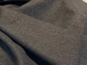 10 oz. Black 100% Cotton Denim.     1/4 Metre Price