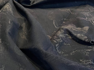 10 oz. Snake Print  100% Cotton Denim.     1/4 Metre Price