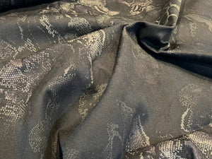 10 oz. Snake Print  100% Cotton Denim.     1/4 Metre Price