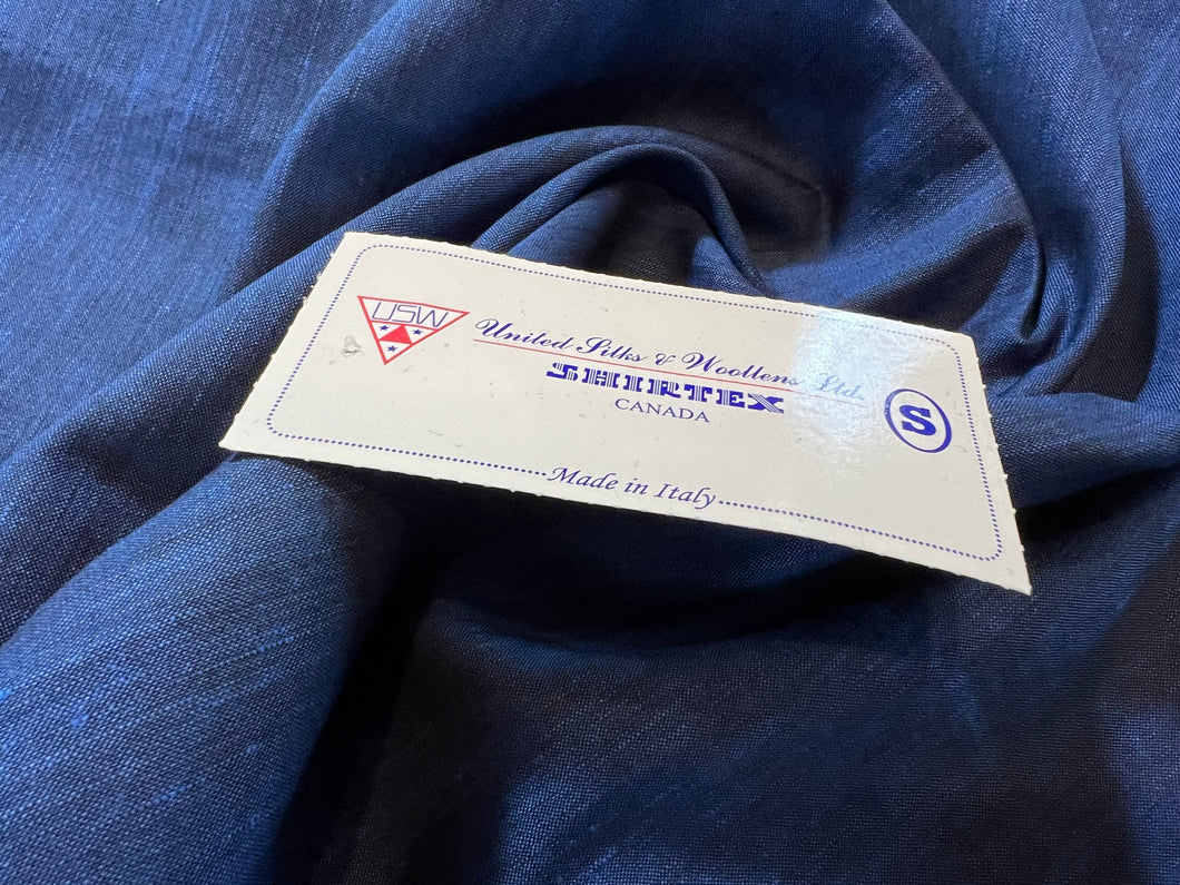FF#227   Marine Blue 50% Wool  50% Linen  Remnant    75% off!!