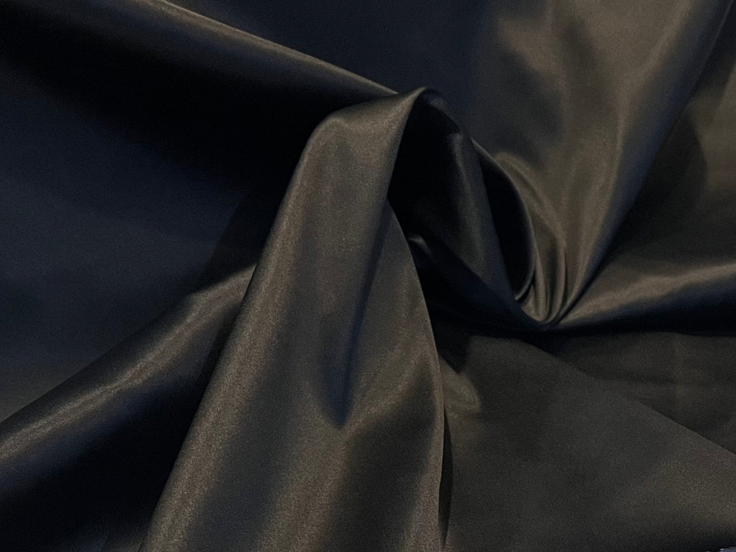 Black 97% Silk 3% Elastane Double Faced Peau de Soie.   1/4 Metre Price