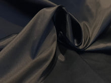 Load image into Gallery viewer, Black 97% Silk 3% Elastane Double Faced Peau de Soie.   1/4 Metre Price