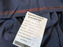 Load image into Gallery viewer, FF#235  Navy 100% Wool Gabardine Remnant  Super 130&#39;s  75% off!!