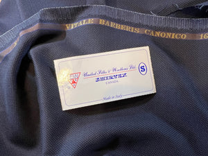 FF#236  Navy pin dot 100% Wool Gabardine Remnant    75% off!!