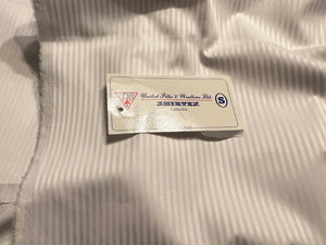 FF#243 White Jacquard Striped 100% Cotton Shirting Remnant 75% off!!