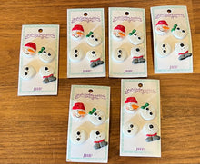 Load image into Gallery viewer, Snowman Buttons    Price per Button Card