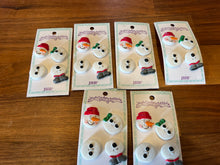 Load image into Gallery viewer, Snowman Buttons    Price per Button Card