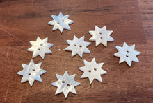 Load image into Gallery viewer, Vintage White Star MOP 2 Hole Buttons